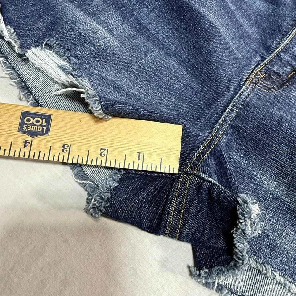 SO Women's Super High Rise Curvy Shortie Shorts Repreve Blue‎ Size 11/30W  NWT